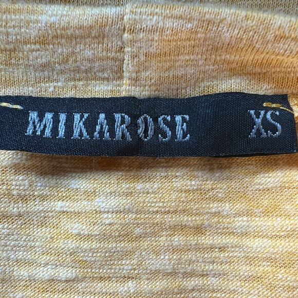 Mikarose Women Top XS Y2K Flutter Sleeve Relaxed Casual Girl Capsule Minimalist - Picture 2 of 11